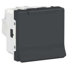 Розетка Schneider Electric NU303754TA (гвинтовий затискач) 16А (антрацит)