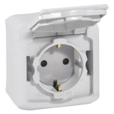 Розетка 2К+З Legrand Forix сіра