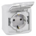Розетка 2К+З Legrand Forix сіра