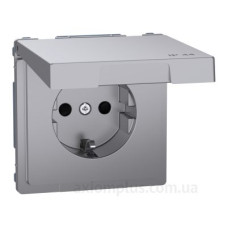Розетка з заземленням Schneider Electric D-Life MTN2314-6036 з кришкою IP44 нержавіюча сталь Розетка з заземленням Schneider Electric D-Life MTN2314-6036 з кришкою IP44 нержавіюча сталь