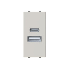 Розетка Zenit дюна 1 мод. USB A+C 2,1A ( 2CLA218530N6201 )