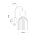 Бра, настінний світильник TK Lighting 11140 Sophia E14 1x10W IP20 бурштиновий
