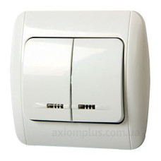 Двоклавішний вимикач E.Next e.install.stand.812L з підсвіткою (s035020)