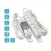 Подовжувач АСКО 6р 2м з заземленням USB + Type C білий ( ECO019001010 ) Подовжувач АСКО 6р 2м з заземленням USB + Type C білий ( ECO019001010 )