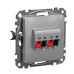 Аудіорозетка Schneider Electric Sedna Design & Elements алюміній SDD113411 Аудіорозетка Schneider Electric Sedna Design & Elements алюміній SDD113411