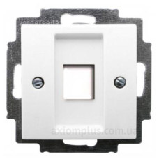 Накладка комп'ютерної розетки ABB Basic 55 2561-94-507 (альпійський білий)