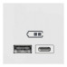 Розетка Schneider Unica NEW біла USB type A + type C 2.4 А 2 мод. ( NU301818 )