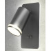 Бра, настінний світильник Goldlux 324368 Paris GU10+LED 2x10W+6W 4000K 300Lm IP20 чорний