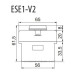 Одномодульний пост кнопки ETI 004771440 ESE1-V2 («STOP» червоний)