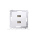 Подвійна розетка Kontakt Simon Simon 54 Premium DC2USB.01/11 з USB заряджанням 2.1А (білий)