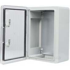 Ударостійкий корпус з АБС-пластику Аско-Укрем UBox 250x350x150мм (прозорі дверцята)