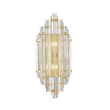 Бра, настінний світильник Zuma Line W0556-02A-V7V7 Alexandria G9 2x42W IP20 золотий (5905316607019)