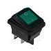 Перемикач TNSy KCD2-201WN G/B з підсвічуванням IP54 зелений (TNSy5500804)