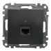 Комп'ютерна розетка Schneider Electric Sedna Design & Elements RJ45 кат. 6 STP чорна SDD114461