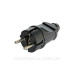 Пряма вилка E.Next e.plug.straight.004.16 16А із заземленням чорна (s9100003)
