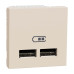 Розетка Schneider Unica NEW бежева USB 2-на 2.1А ( NU341844 )