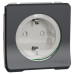 Розетка Schneider Electric MUR36134 із з/к та шторками IP55 (чорний)