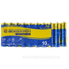 Сольова батарейка Аско-Укрем AА.R6.SP10 (shrink 10) Сольова батарейка Аско-Укрем AА.R6.SP10 (shrink 10)