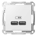 USB-накладка розетки Schneider Electric Merten System M MTN4367-0319 (полярно білий)