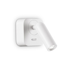 Бра, настінний світильник Ideal Lux 260648 Bean LED 1x3W 3000K 200Lm IP20 білий