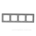 Рамка чотиримісна Schneider Electric Sedna Elements штучне чорне скло SDD361804