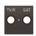 Центральна плата TV/R+SAT розетки ABB Sky 2CLA855010A1501 8550.1 NS (чорний оксамит)