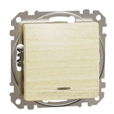 Вимикач Schneider Electric Sedna Design & Elements з підсвіткою береза SDD180101L