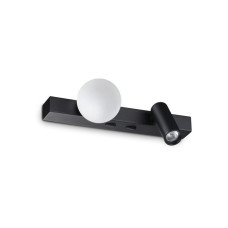 Бра, настінний світильник Ideal Lux 336664 Binomio LED 2x6W 3000K 600Lm IP20 чорний