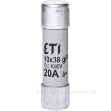 Запобіжник ETI 002625085 CH 10x38 gPV 20A 1000V (30kA) Запобіжник ETI 002625085 CH 10x38 gPV 20A 1000V (30kA)