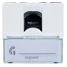 Розетка комп'ютерна Legrand Mosaic UTP Cat. 5e RJ 45 2-модульна