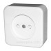 Одинарна розетка E.Next e.touch.1221.w.blister для зовнішнього монтажу біла (p043007)