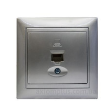 Комп'ютерна розетка Elcor Emily 9215 (211584) RJ45 Cat5e 125 МГц неекранована (сірий металік)