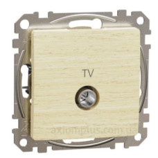 Кінцева TV-розетка 4 дБ Schneider Electric Sedna Design & Elements береза SDD180471