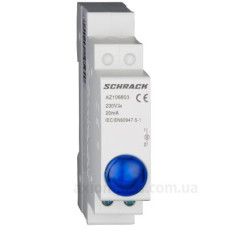 Синій модульний LED індикатор Schrack AZ106803 230В AC Синій модульний LED індикатор Schrack AZ106803 230В AC