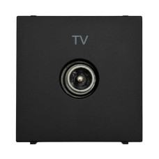 Розетка Zenit чорний мат TV проста 2-мод. ( 2CLA225070N1501 )