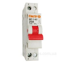 Перемикач навантаження ElectrO MP63132 МП1-63 1-0-2 1P 1P 32А 230B 18мм