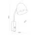 Бра, настінний світильник TK Lighting 4167 Soho E27 1x15W IP20 чорний