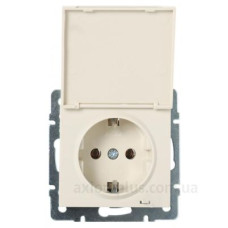 Розетка Lezard Rain (703-0388-123B) з кришкою із з/к ПБТ (кремова)