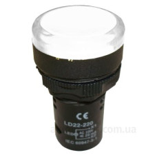 Білий LED індикатор Schrack BZ501219ME 230В
