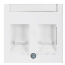 Накладка для супортів під 2 модулі RJ12/RJ45, полярна білизна матова Berker S.1/B.3/B.7
