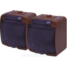 Розетка двомісна Eti Hermetics RHE-2sd-KR із з/к IP54 коричнева/прозора кришка (4668053) Розетка двомісна Eti Hermetics RHE-2sd-KR із з/к IP54 коричнева/прозора кришка (4668053)
