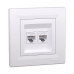Розетка Schneider Asfora біла комп'ютерна RJ45 Cat.6 2-на з рамкою ( EPH4800121 )
