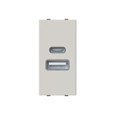 Розетка Zenit дюна 1 мод. USB A+C 3A ( 2CLA218540N6201 )