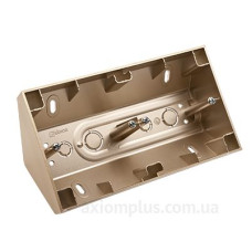 Подвійна кутова коробка Kontakt Simon Simon 54 Premium DPNR2/44 для накладного монтажу під рамки (золото)