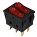 Перемикач TNSy KCD2-5-2101N R+R/B з підсвічуванням червоний (TNSy5500797)