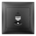 Комп'ютерна розетка Elcor Emily 9215 (211652) RJ45 Cat5e 125МГц неекранована (чорна)
