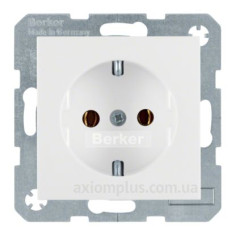 Розетка полярна білизна матова, 16А/250В Berker S.1/B.3/B.7