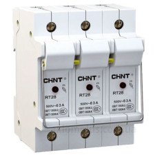 Тримач запобіжників Chint NRT28-32 3P до 32А 10х38мм (520467)