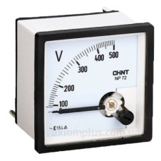 Вольтметр Chint NP72-V 500В 72х72мм (761736) Вольтметр Chint NP72-V 500В 72х72мм (761736)