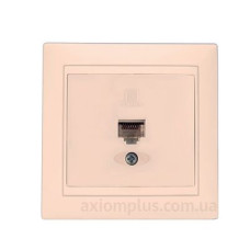 Комп'ютерна розетка Elcor Emily 9215 (211583) RJ45 Cat5e 125 МГц неекранована (кремовий)